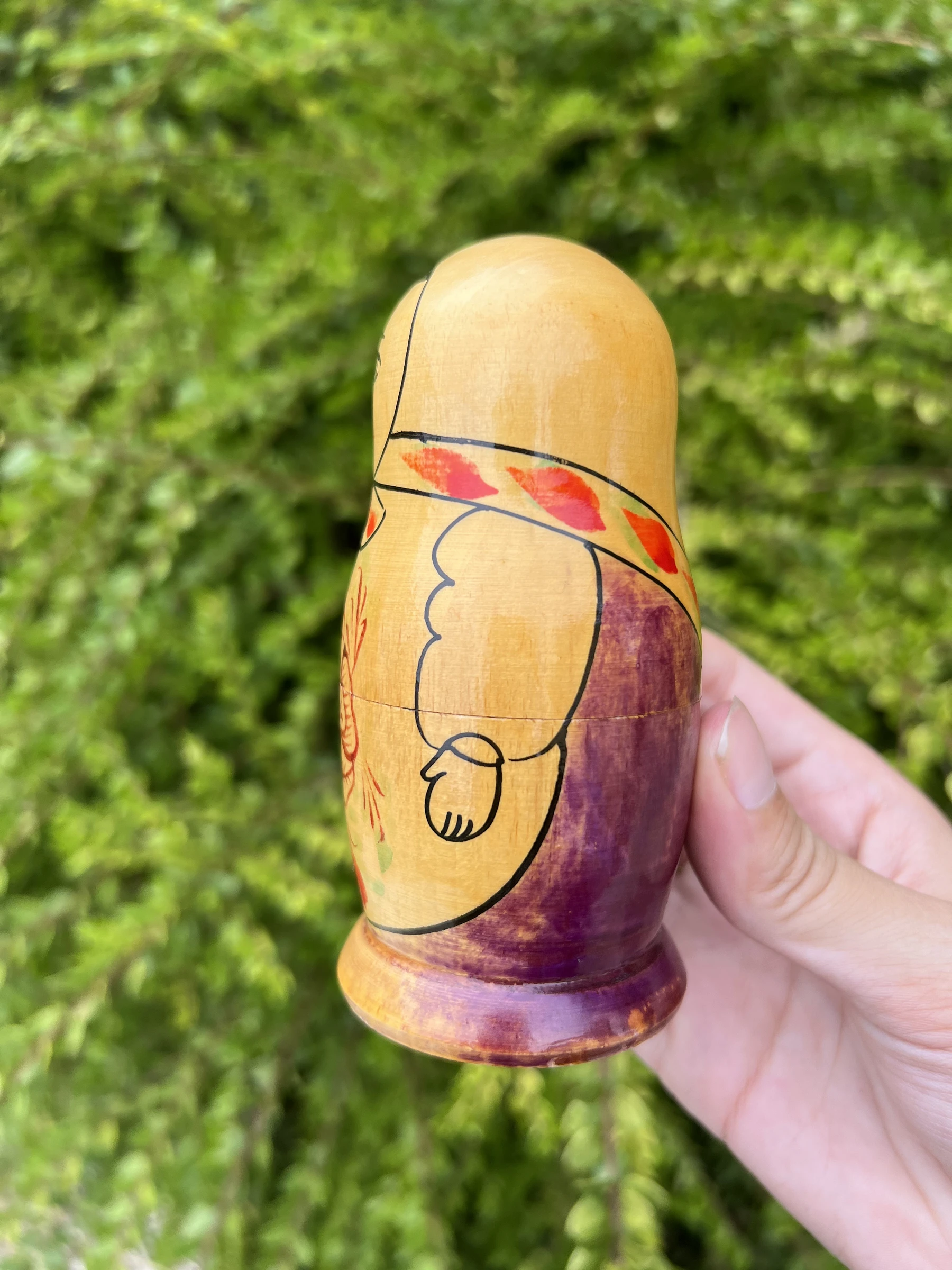 🪆 Boneca russa Matrioshka vintage feita na URSS de madeira 4 peças – photo 7